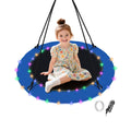 40 Inches Saucer Tree Swing Round with Lights for Kids and Adults