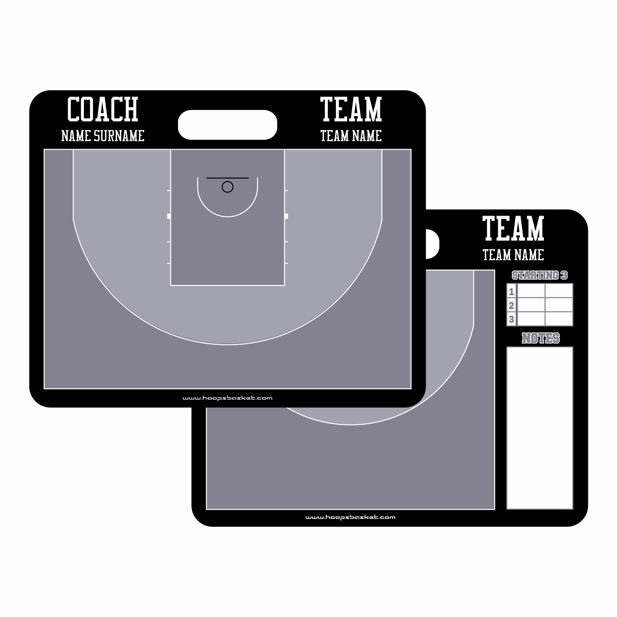 Custom 3x3 Basketball Coaching Board 15.7 x 12.6 in (Magnetic)