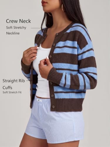Trendy Queen Cropped Cardigan Sweaters for Women Fall Fashion Clothes 2026