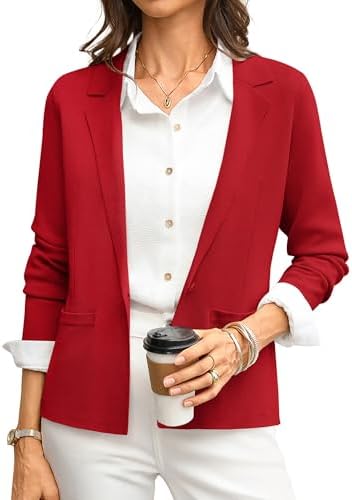 GRACE KARIN Womens Sweater Blazer Jackets Business Casual Work Cardigan