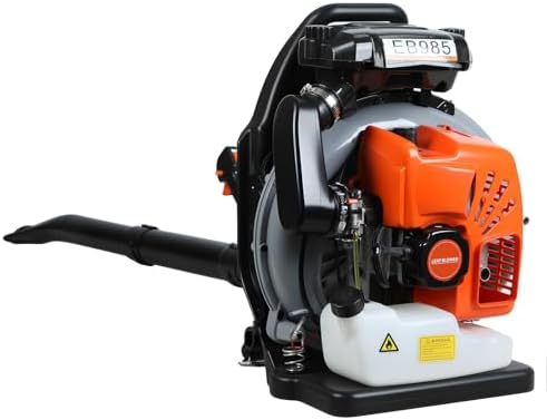 65cc Gas Powered Backpack Leaf Blower, 700 CFM & 200 MPH, Lightweight Handheld Leaf Blower for Lawn Care, Snow & Dust Removal, 1.7L Fuel Tank Orange