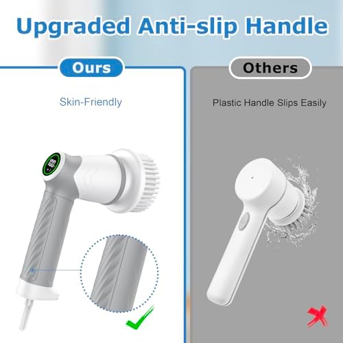 DAESUNG E881 Electric Spin Scrubber + 9 Replaceable Brush Heads