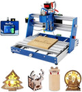 3018 CNC Machine All-Metal CNC Router Machine, with Emergency-Stop 3 Axis Plastic Acrylic PCB PVC Wood Carving Milling Engraving Machine, XYZ Working Area 300x180x60mm (Offline Controller)