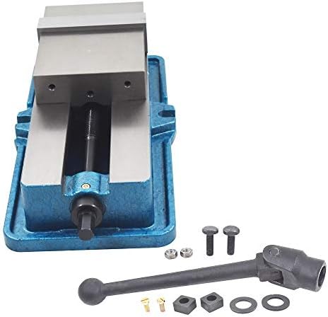 findmall 5 Inch Lock Down Vise Accuracy Milling Vice 5 Inch Jaw Width Drill Press Vise Milling Drilling Machine Bench Clamp Clamping Vice(5")