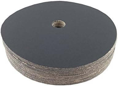 Starcke Premium 7 Inch Heavy Duty Cloth Sanding Discs - 7/8" Hole Bolt On Attachment Black Silicon Carbide - for Stone, Metal, Auto Body Repair, Paint, and Plastics (100 Pack, 600 Grit)