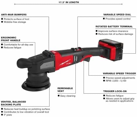 2684-22HD for Milwaukee Variable speed Variable Polisher Kit w/Tool Bag