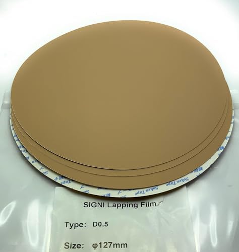 SIGNI Diamond Precision Lapping Microfinishing Film PSA Backing 5 inch (0.5 Micron, 5 Pack)