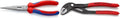 KNIPEX Long Nose Pliers with Cutter (2612200) and Cobra Pliers (8701180) Tool Set, Multi-Colour