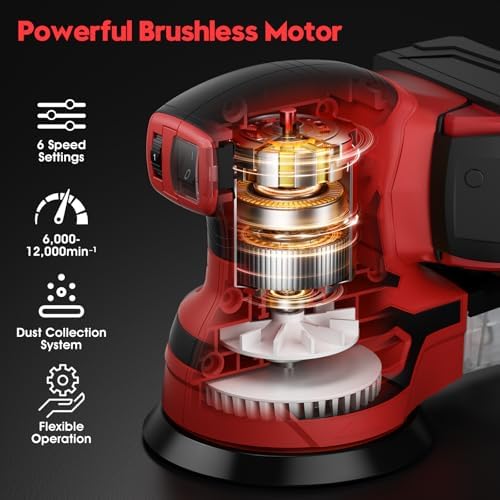 Cordless Random Orbital Sander for Milwaukee 18V Battery
