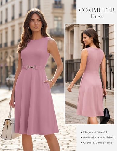 GRACE KARIN Work Business Midi Flowy Sleeveless Dresses for Women