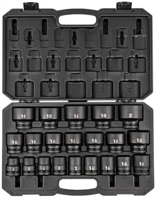TEKTON 3/4 Inch Drive Impact Socket Set, 21-Piece | SID93301 | (3/4 - 2 in.), Shallow, 6-Point, Case