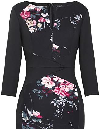 VFSHOW Womens Work Business Office Zipper Up Slim Bodycon Sheath Dress