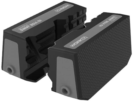 Work IQ Tools Flex Fit Vise Jaws | Reversible Multi-Functional Jaws | Non-Marring Textured Rubber, 4 Vertical & 3 Horizontal Grooves and 160° Angled Groove for Optimal Performance