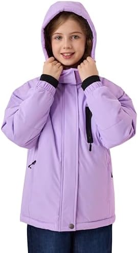 MoFiz Girl's Ski Jacket Fleece Snow Winter Coat Kids Warm Snowboard Jacket