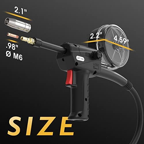TOOLIOM 150A Aluminum MIG Spool Gun with Euro Connector