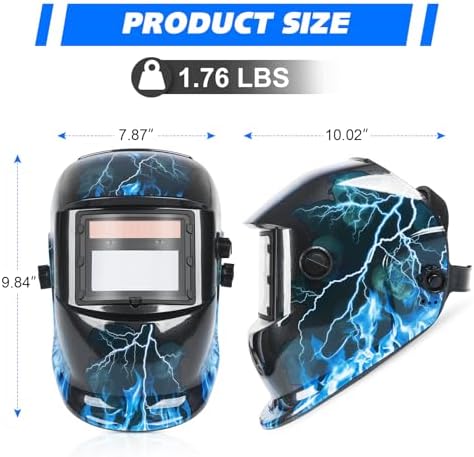 Welding Helmet True Color Auto Darkening Hood with Adjustable Shade Range 4/9-13 for TIG MIG ARC Welder Mask