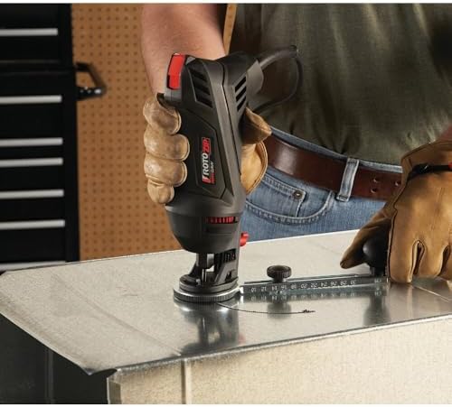 Rotozip SS355-10 5.5 Amp High Performance Spiral Saw Tool Kit with (3) Collects and (2) Bits, Compact & Lightweight - Ideal for Plunge Cuts, Freehand Cuts, and Cut-Outs