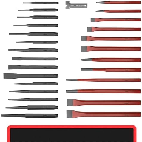 AMM 28-Piece Punch and Chisel Set, Heavy Duty Cr-V for Metal