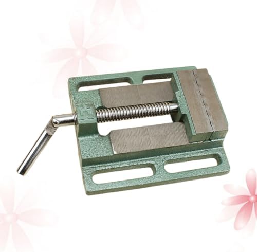OSALADI 3-inch Cast Iron Drill Press Vise Table Vise Bench Clamp for Woodworking and Drilling Machines, Stable Workholding Device for Milling and Precision Tasks Random Color