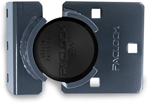 PACLOCK's UCS-7A/779 Hasp and Puck Combo Kit, High Performance 6-Pin Cylinder, One Lock Keyed to a Number U-Pick! w/ 2 Keys, Black Anodized Aluminum, Double Coated Grey Hasp