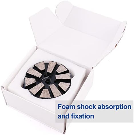 3PCS 3" 10 Segments Metal Bond Diamond Grinding Polishing Pad Concrete Marble Granite (60 Grit)