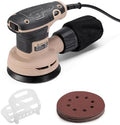 5-Inch Random Orbital Sander, 2.6Amp 320W Variable Speed (8000–13000RPM) Electric Sanders for Wood & Metal, Low Vibration, Aluminum Fan Blades, 15 Sandpapers, Dust Bag Included
