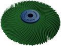 Dedeco Sunburst Radial Bristle Discs 4" x 1/2" Curved - Dark Green 50 Grit (Extra-Coarse) - Aluminum Oxide (TC Series) for Polishing & Finishing 1/Unit