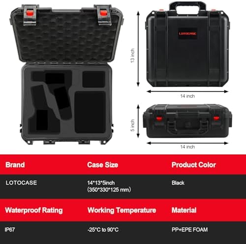LOTOCASE Case for Milwaukee Drill - M12 Impact Driver Waterproof box