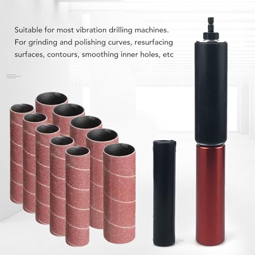 Sanding Drum Kit 1.5in Mandrel Aluminum Alloy Drill Sanding Mandrel Drum Sander Drill Press Spindle Sander Sleeves Spindle Sander Adapter for Wood Metal
