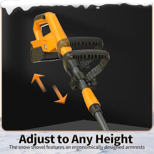 21V Cordless Electric Snow Shovel, Electric Snow Blower with Wheels