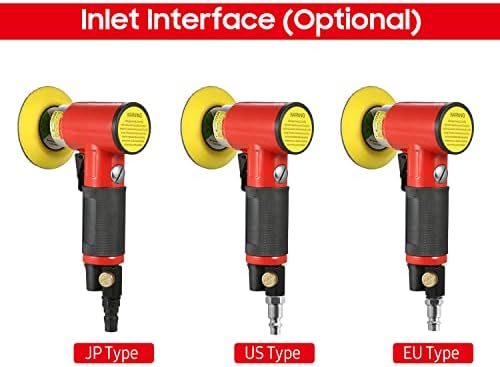 Mini Air Sander Pneumatic Orbital Polisher, High Speed 15000 RPM Compact Metal Sander for Woodworking Car Body Detailing
