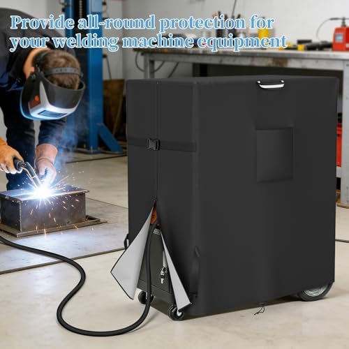 COSHNIBI Welding Cart Cover,Heavy Duty 3 Layers Welder Cart Covers,Suitable for Tig Mig Welder Carts & Plasma Cutter Rolling Welding Carts,37" L x 18" W x 40" H(Cover Only)
