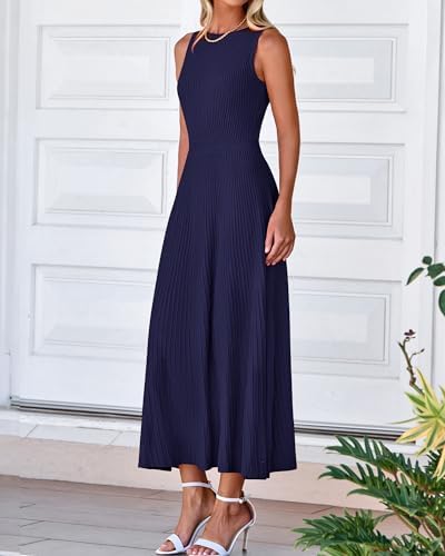 BTFBM Women Midi Bodycon Tank Dress