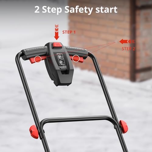 AMERISUN 18-Inch Electric Snow Blower, 30 FT Throw Distance, 15-Amp Corded Snow Thrower, 2200 RPM Motor, Lightweight Snow Removal Machine for Driveway, Sidewalk, Patio & Small Yard