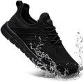 Non Slip Work Shoes for Women Slip On Sneakers, Black US 5-11