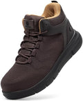 FitVille Extra Wide Work Boots for Men Composite Steel Toe Safety Boots High Top Work Shoes for Men