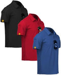 ZITY 3 Pack Mens Golf Polo Shirts Short Sleeve Business Casual T-Shirts