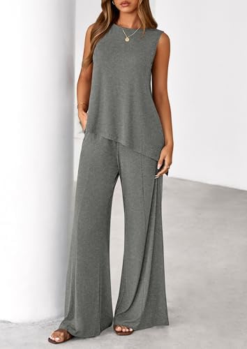 PRETTYGARDEN Women's Summer 2 Piece Matching Lounge Sets