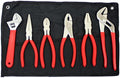 6pc Plier & Wrench Set Assortment Slip Groove Joint Slim Cutting Pipe Long Nose