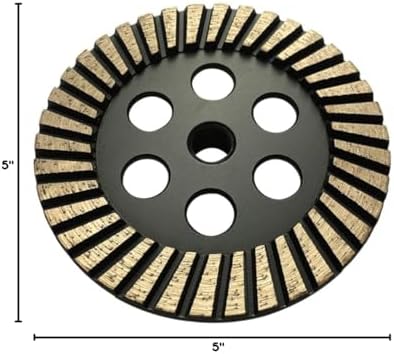 5" Grinding Wheels for Concrete, Granite, and Marble, #40/50 Grit