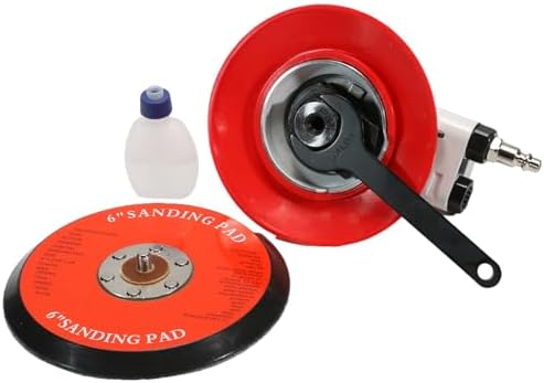 6 Inches Air Random Orbital Sander, Pneumatic Palm Sanders For Wood Polisher Metal,And Auto Body Work, Dual-action Sander