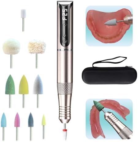 Cordless Polishing & Repair Tool Kit for Acrylic Resin False Teeth