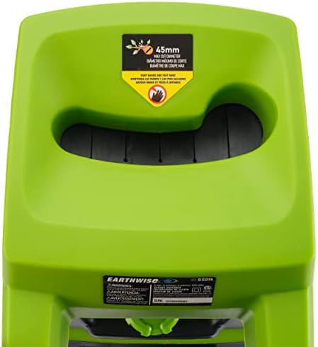 Earthwise GS015 15-Amp Electric Corded Chipper/Shredder with Collection Bag