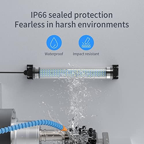 LED Work Light, Machine LED Tube Light, Explosionproof Work Lamp IP66 Waterproof 1500 Lumen 15W 120V-220V Floodlight Mounted on milling Machine Table Suitable for Workshop/Garage/milling Workshop etc