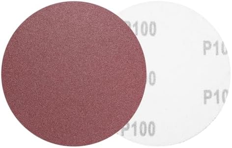 HARFINGTON 5 Pcs 5 Inch Sanding Discs 100 Grit Red Aluminum Oxide