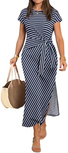 ANRABESS Womens Summer Wrinkle-Free Maxi Dress