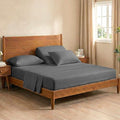 JS Sanders Collection Split Head Sheet Set 4PC King Size, Plum