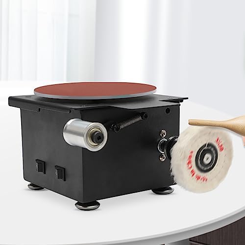 Xuthusman Belt Disc Sander,6 inch Sanding Disc 1.2x15 inch Sanding Belts, Pure Copper Motor 7 Speed (4250-8500rpm) with Drill Chuck Flexible Shaft for Wood Stone Plastic Acrylic