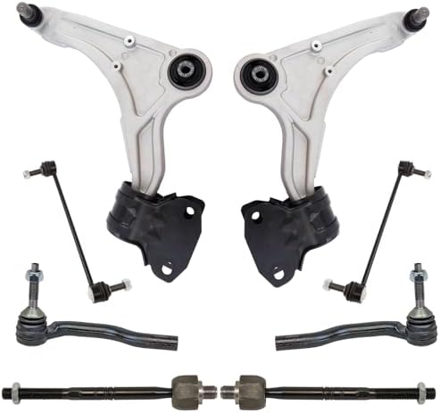 TRQ Front Steering and Suspension Kit Tie Rods Control Arms with Ball