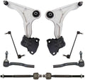TRQ Front Steering and Suspension Kit Tie Rods Control Arms with Ball